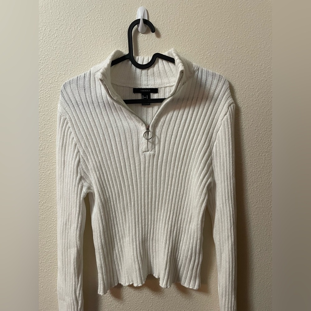 Forever 21 High Neck Half Zip